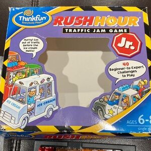 Think! Rush Hour Jr. Puzzle Game - Purple Box with Yellow, Blue, White Accents